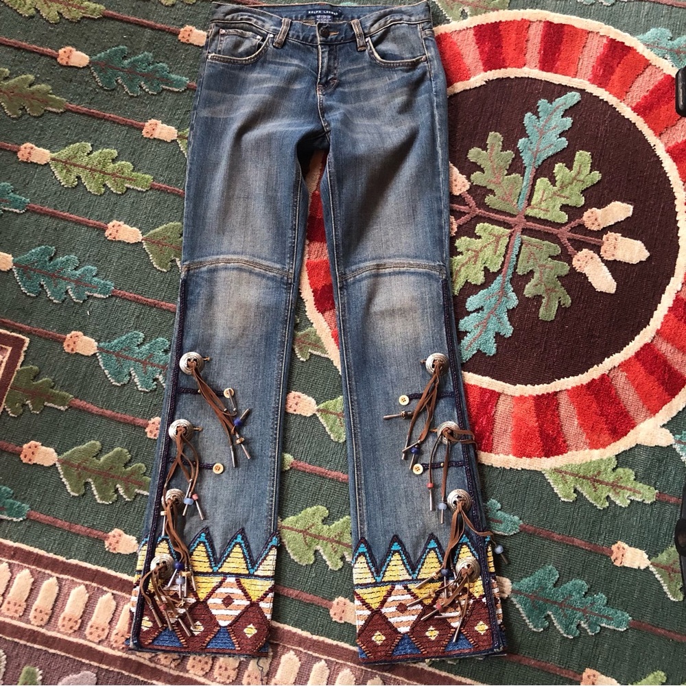Ralph Lauren beaded jeans size 27 X 33